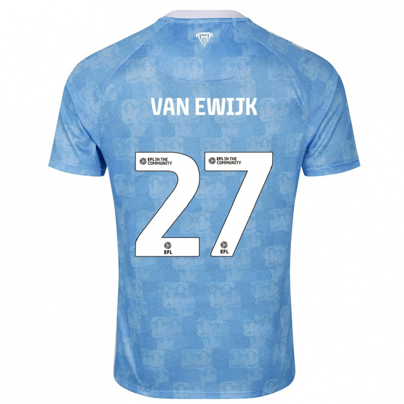 Danxen Dames Milan Van Ewijk #27 Hemelsblauw Wit Thuisshirt Thuistenue 2025/26 T-Shirt