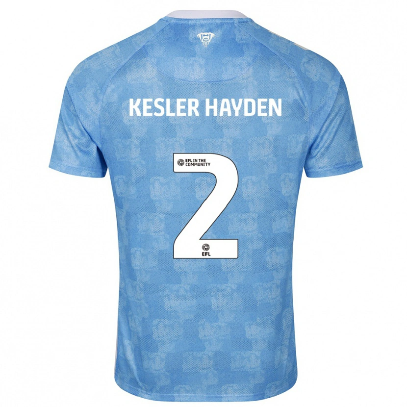 Danxen Dames Kaine Kesler-Hayden #2 Hemelsblauw Wit Thuisshirt Thuistenue 2025/26 T-Shirt