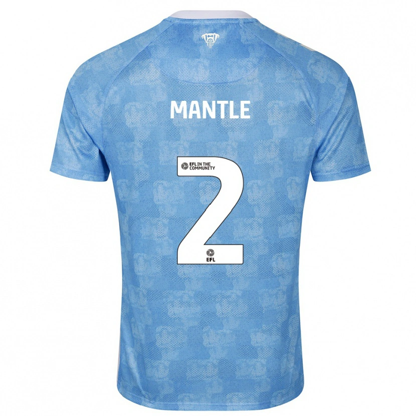 Danxen Dames David Mantle #2 Hemelsblauw Wit Thuisshirt Thuistenue 2025/26 T-Shirt