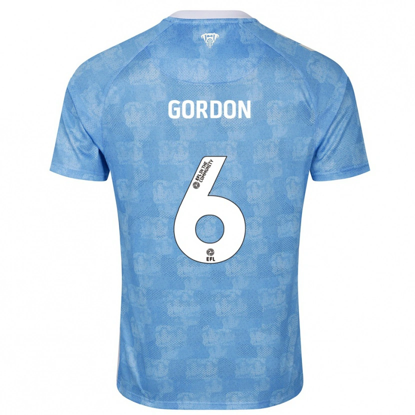Danxen Dames Joshua Gordon #6 Hemelsblauw Wit Thuisshirt Thuistenue 2025/26 T-Shirt