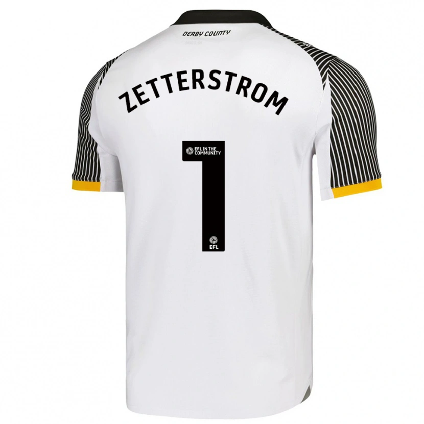 Danxen Dames Jacob Widell Zetterström #1 Wit Zwart Thuisshirt Thuistenue 2025/26 T-Shirt
