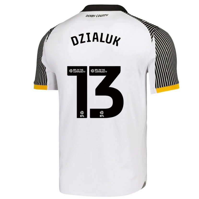 Danxen Dames Cristiano Dzialuk #13 Wit Zwart Thuisshirt Thuistenue 2025/26 T-Shirt