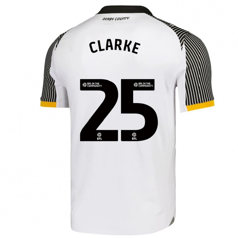 Danxen Dames Matt Clarke #25 Wit Zwart Thuisshirt Thuistenue 2025/26 T-Shirt