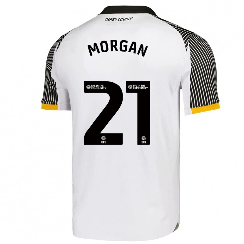 Danxen Dames Sarah Morgan #21 Wit Zwart Thuisshirt Thuistenue 2025/26 T-Shirt