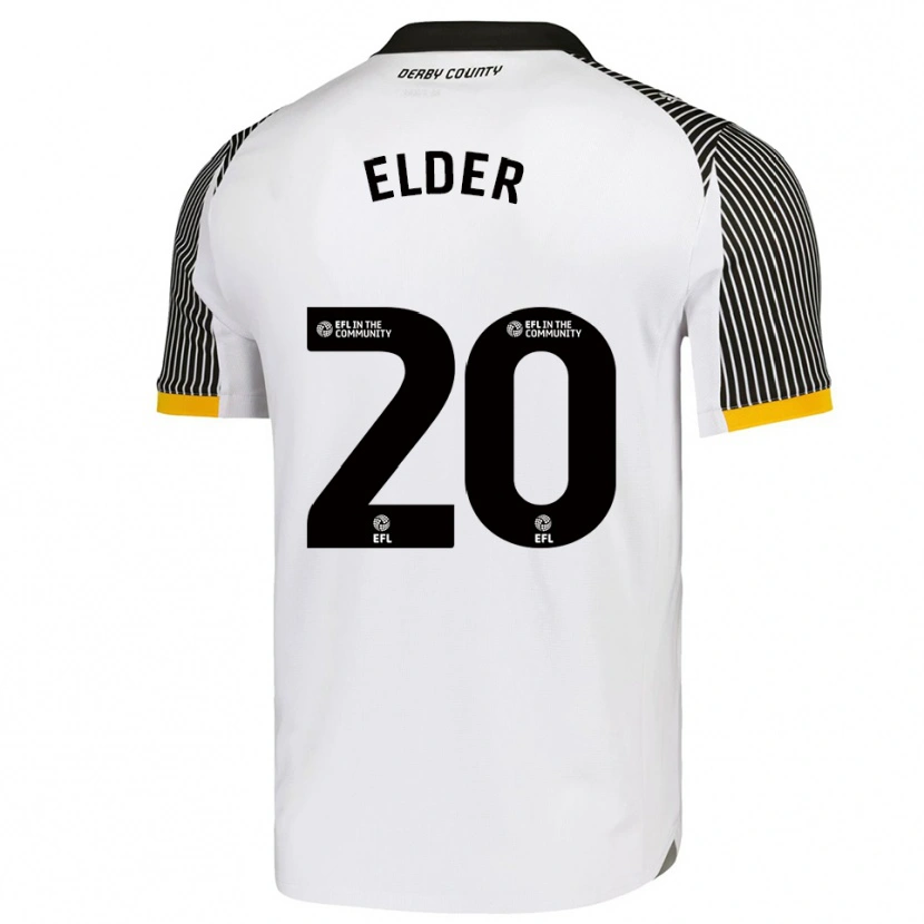 Danxen Dames Callum Elder #20 Wit Zwart Thuisshirt Thuistenue 2025/26 T-Shirt