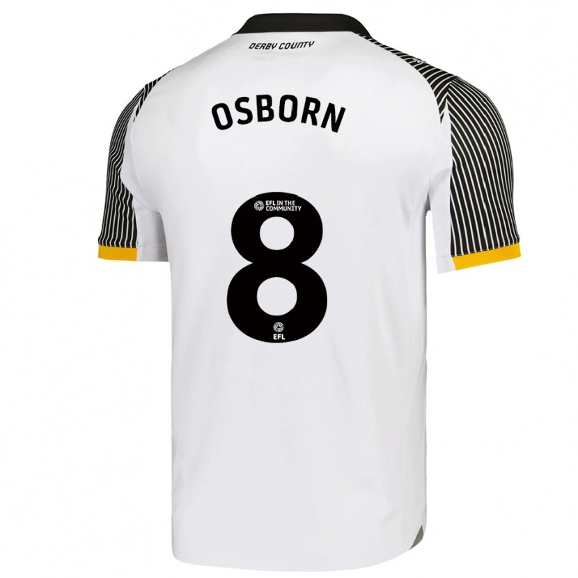 Danxen Dames Ben Osborn #8 Wit Zwart Thuisshirt Thuistenue 2025/26 T-Shirt