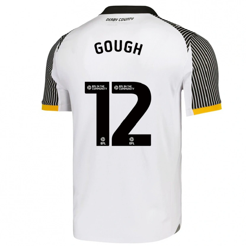 Danxen Dames Billy Gough #12 Wit Zwart Thuisshirt Thuistenue 2025/26 T-Shirt