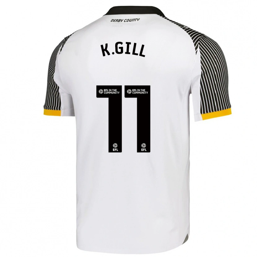 Danxen Dames Kacey Gill #11 Wit Zwart Thuisshirt Thuistenue 2025/26 T-Shirt