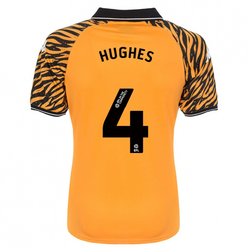 Danxen Dames Charlie Hughes #4 Oranje Zwart Thuisshirt Thuistenue 2025/26 T-Shirt