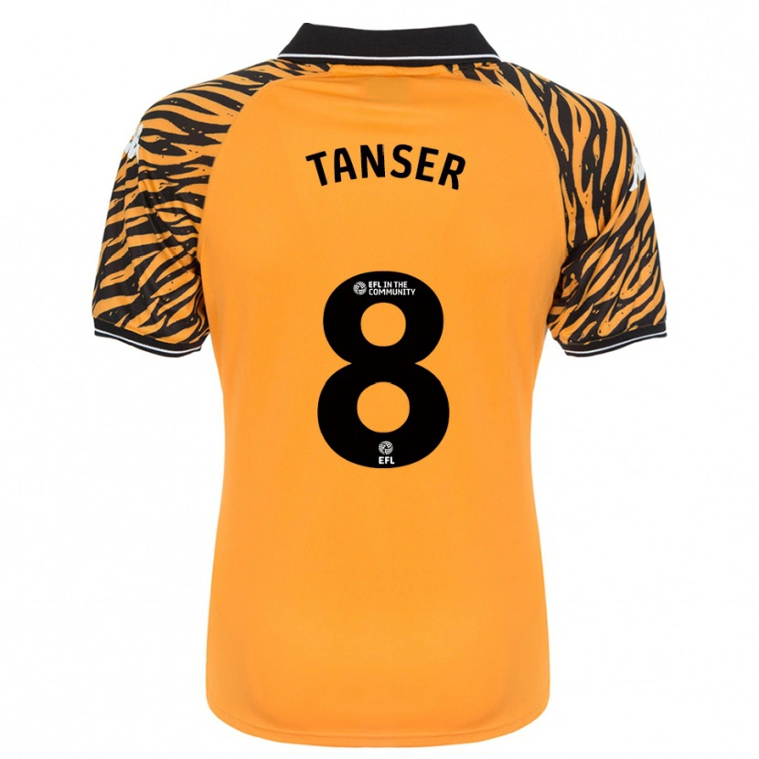 Danxen Dames Ellie Tanser #8 Oranje Zwart Thuisshirt Thuistenue 2025/26 T-Shirt