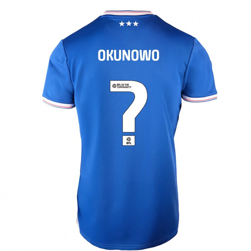 Danxen Dames Emmanuel Okunowo #0 Blauw Wit Thuisshirt Thuistenue 2025/26 T-Shirt