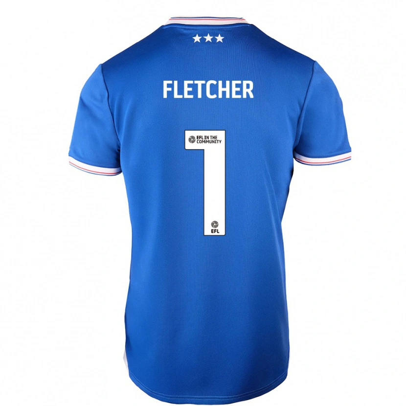 Danxen Dames William Fletcher #1 Blauw Wit Thuisshirt Thuistenue 2025/26 T-Shirt