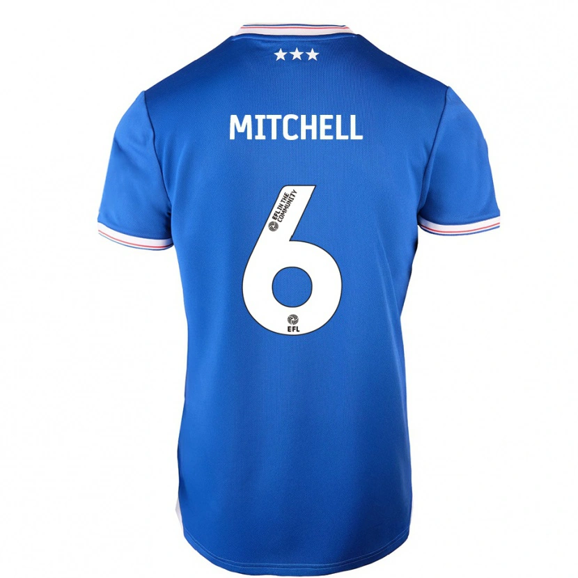Danxen Dames Leah Mitchell #6 Blauw Wit Thuisshirt Thuistenue 2025/26 T-Shirt