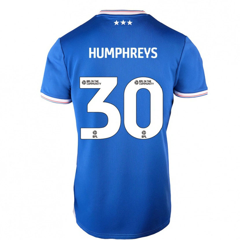 Danxen Dames Cameron Humphreys #30 Blauw Wit Thuisshirt Thuistenue 2025/26 T-Shirt
