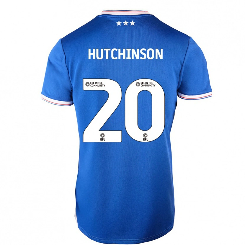 Danxen Dames Omari Hutchinson #20 Blauw Wit Thuisshirt Thuistenue 2025/26 T-Shirt