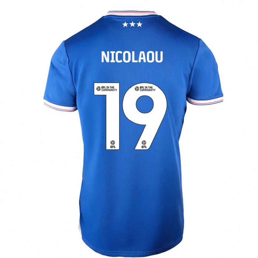 Danxen Dames Shakil Nicolaou #19 Blauw Wit Thuisshirt Thuistenue 2025/26 T-Shirt
