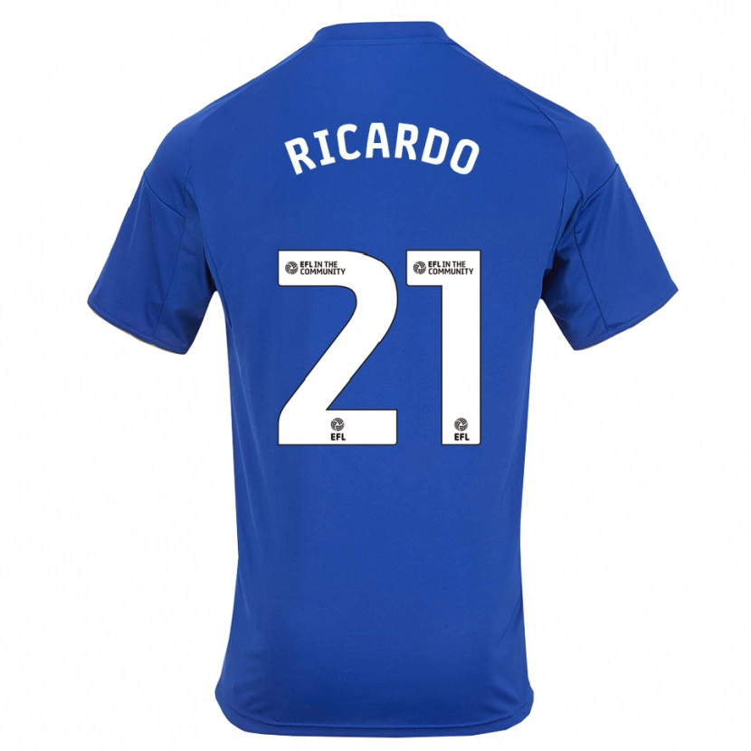 Danxen Dames Ricardo Pereira #21 Blauw Goud Thuisshirt Thuistenue 2025/26 T-Shirt