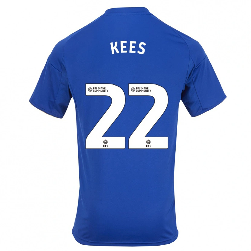Danxen Dames Sari Kees #22 Blauw Goud Thuisshirt Thuistenue 2025/26 T-Shirt