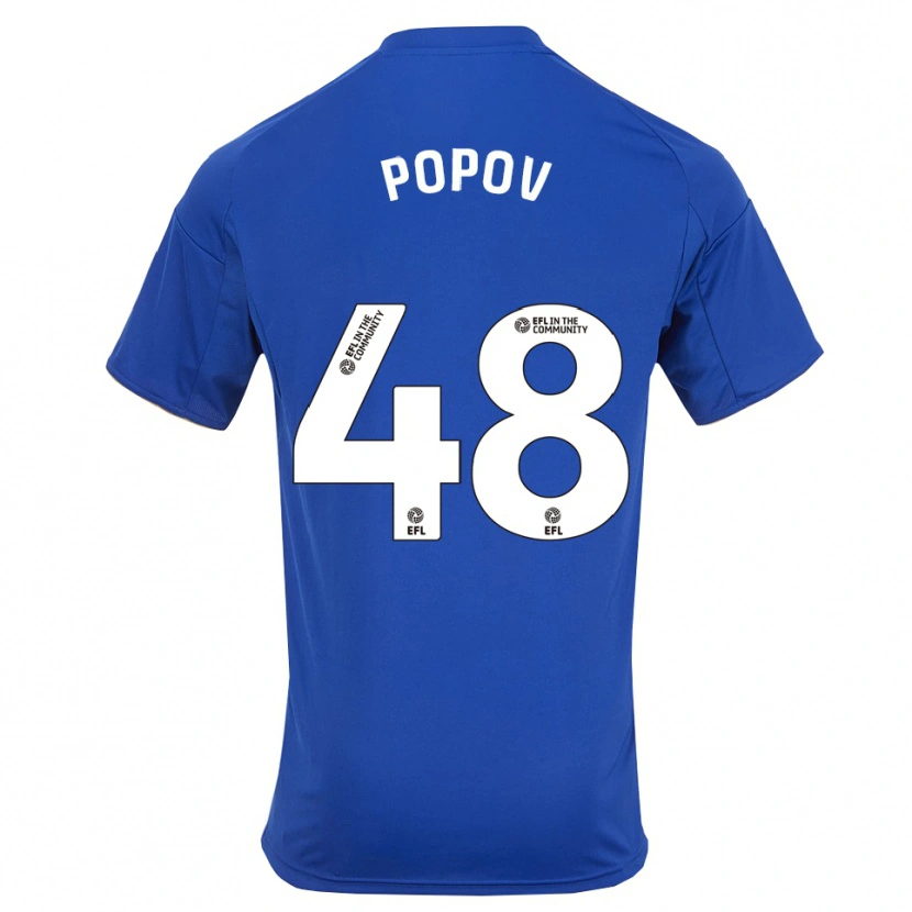 Danxen Dames Chris Popov #48 Blauw Goud Thuisshirt Thuistenue 2025/26 T-Shirt