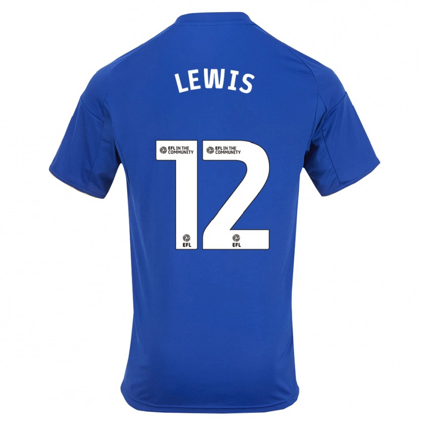 Danxen Dames William Lewis #12 Blauw Goud Thuisshirt Thuistenue 2025/26 T-Shirt
