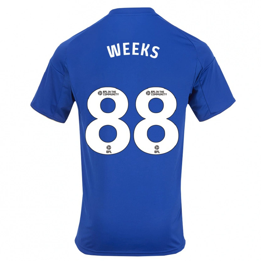 Danxen Dames Tyler Weeks #88 Blauw Goud Thuisshirt Thuistenue 2025/26 T-Shirt