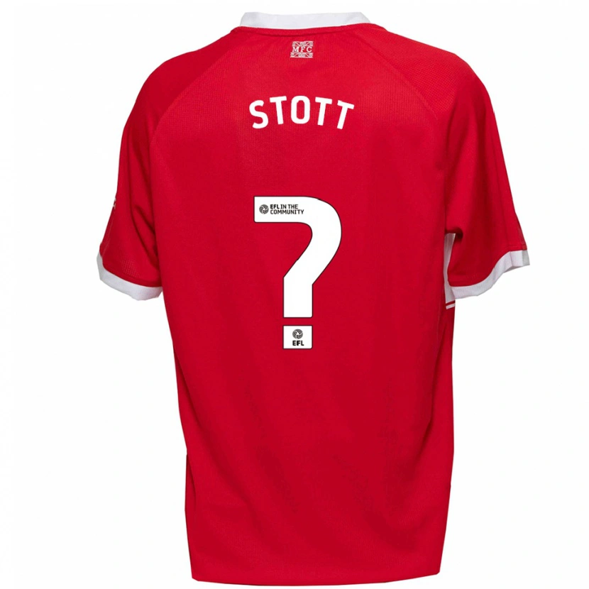 Danxen Dames Jack Stott #0 Rood Wit Thuisshirt Thuistenue 2025/26 T-Shirt