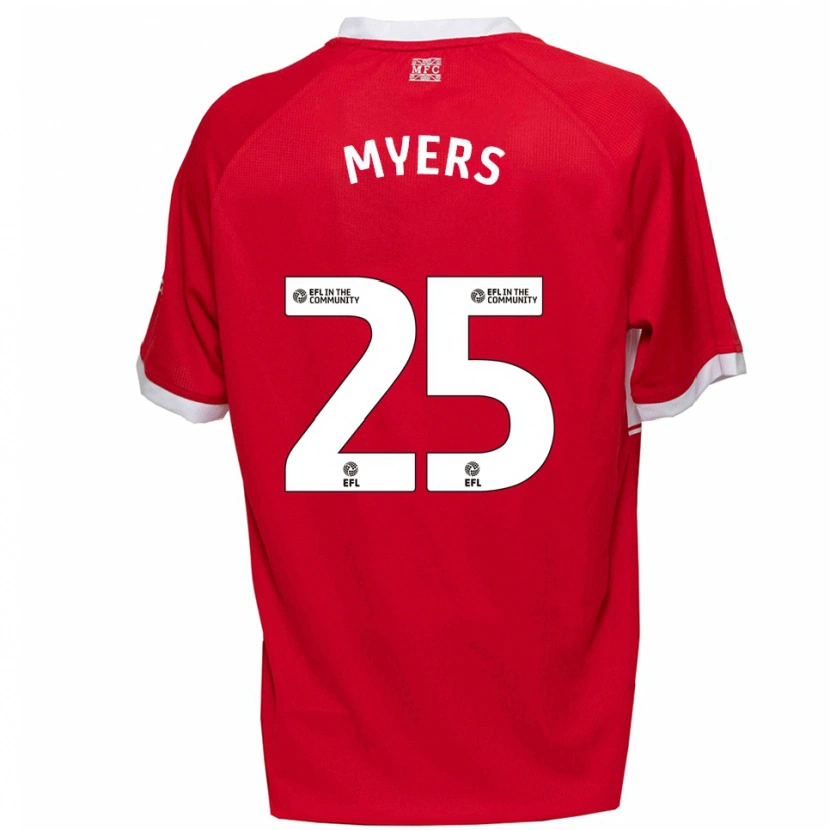 Danxen Dames Maddie Myers #25 Rood Wit Thuisshirt Thuistenue 2025/26 T-Shirt