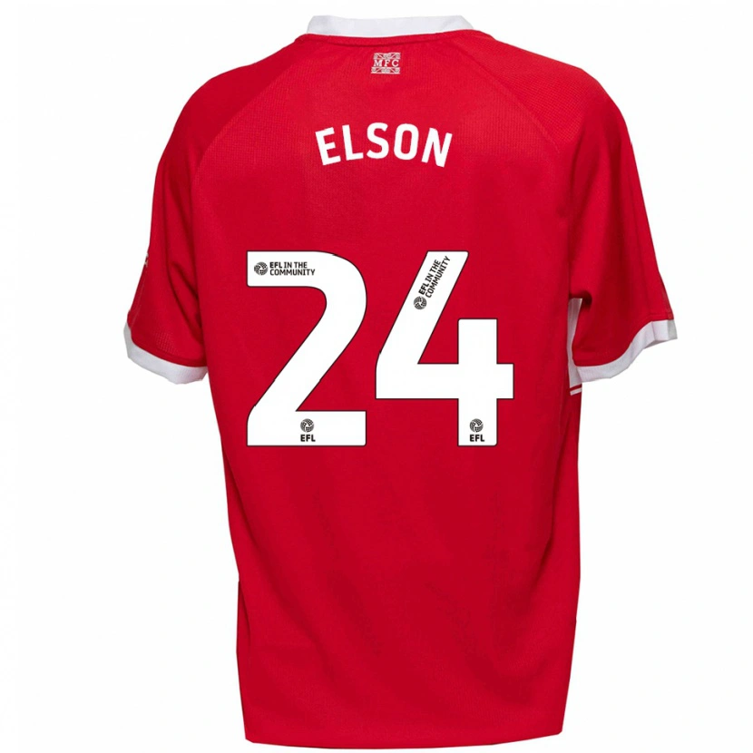Danxen Dames Kacie Elson #24 Rood Wit Thuisshirt Thuistenue 2025/26 T-Shirt
