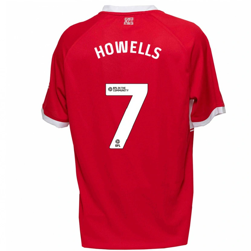 Danxen Dames Max Howells #7 Rood Wit Thuisshirt Thuistenue 2025/26 T-Shirt
