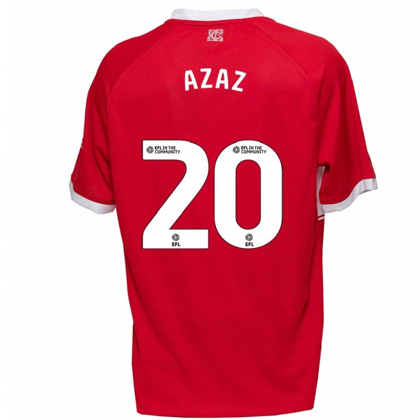 Danxen Dames Finn Azaz #20 Rood Wit Thuisshirt Thuistenue 2025/26 T-Shirt
