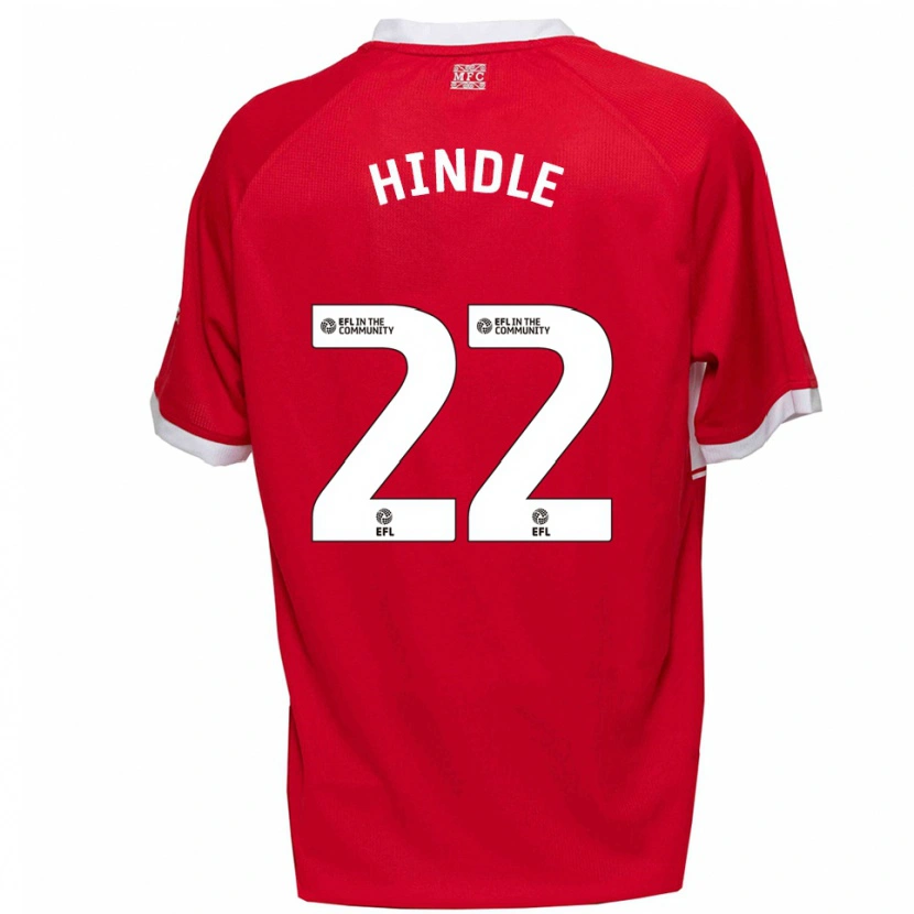 Danxen Dames Rachel Hindle #22 Rood Wit Thuisshirt Thuistenue 2025/26 T-Shirt