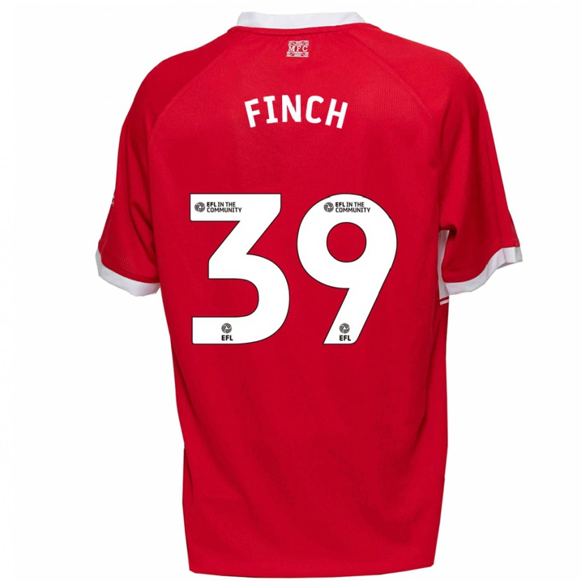 Danxen Dames Sonny Finch #39 Rood Wit Thuisshirt Thuistenue 2025/26 T-Shirt
