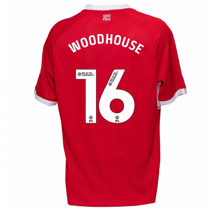 Danxen Dames Mccartney Woodhouse #16 Rood Wit Thuisshirt Thuistenue 2025/26 T-Shirt