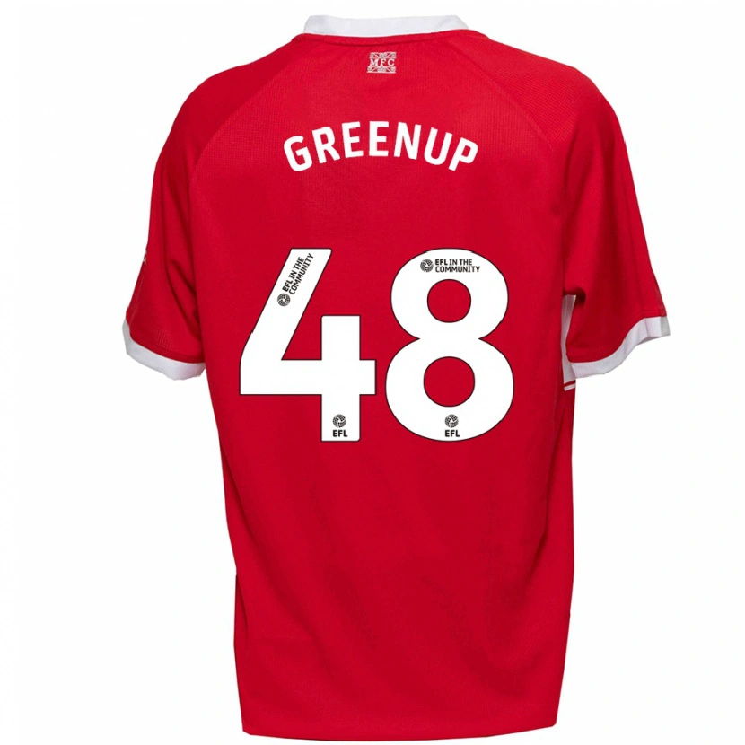 Danxen Dames Isaac Greenup #48 Rood Wit Thuisshirt Thuistenue 2025/26 T-Shirt