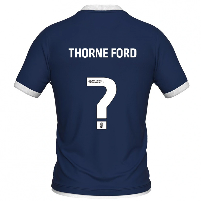 Danxen Dames Evie Thorne Ford #0 Marine Wit Thuisshirt Thuistenue 2025/26 T-Shirt