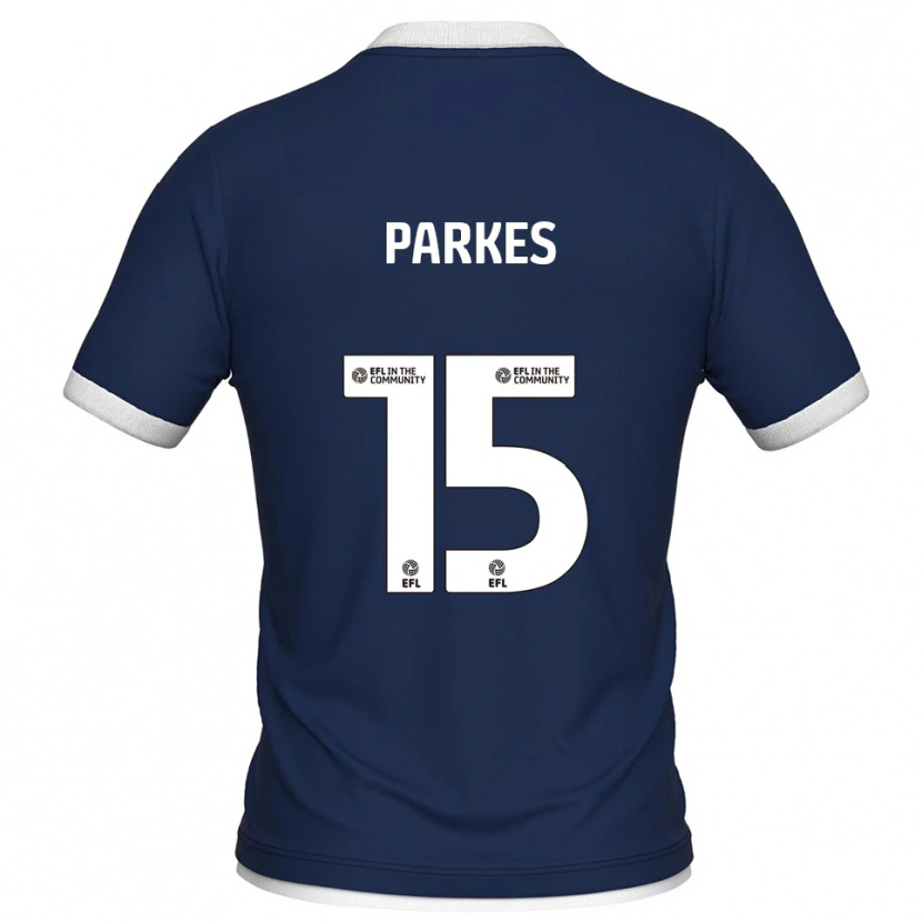 Danxen Dames Tristan Parkes #15 Marine Wit Thuisshirt Thuistenue 2025/26 T-Shirt
