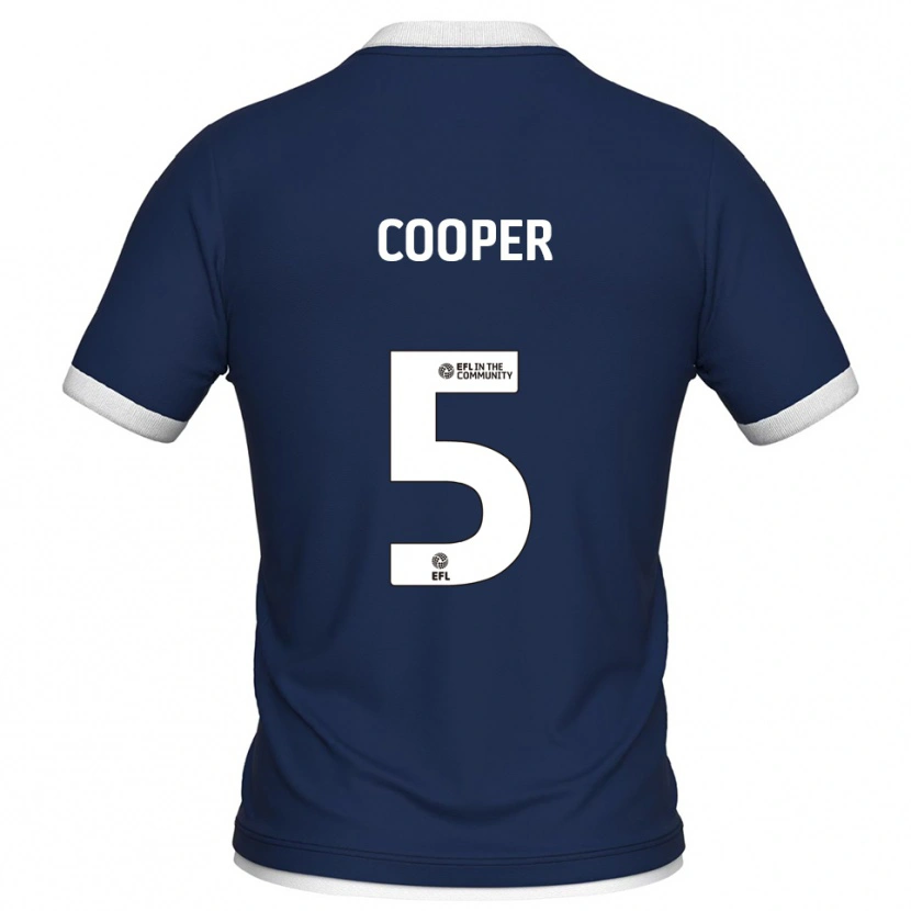 Danxen Dames Jake Cooper #5 Marine Wit Thuisshirt Thuistenue 2025/26 T-Shirt