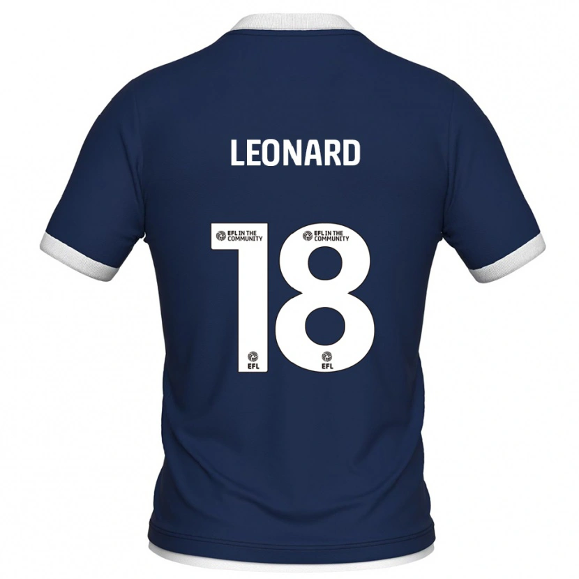Danxen Dames Ryan Leonard #18 Marine Wit Thuisshirt Thuistenue 2025/26 T-Shirt