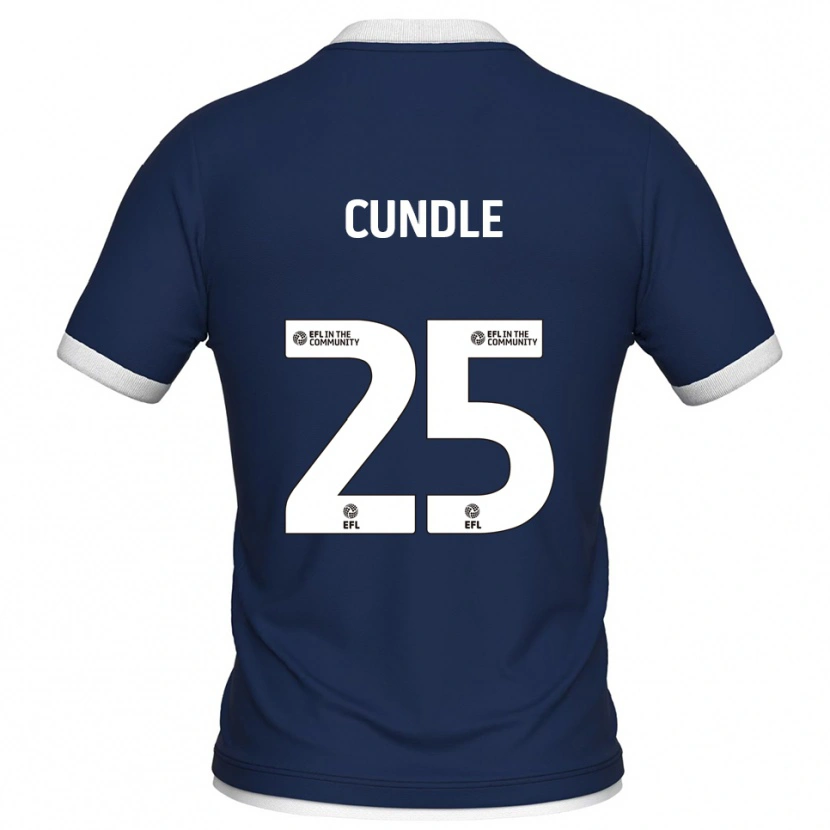 Danxen Dames Luke Cundle #25 Marine Wit Thuisshirt Thuistenue 2025/26 T-Shirt
