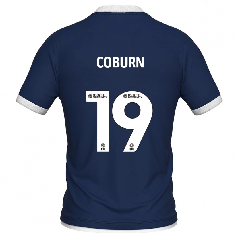 Danxen Dames Josh Coburn #19 Marine Wit Thuisshirt Thuistenue 2025/26 T-Shirt