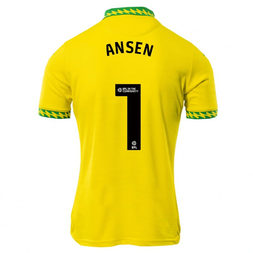 Danxen Dames Caleb Ansen #1 Wit Groen Thuisshirt Thuistenue 2025/26 T-Shirt