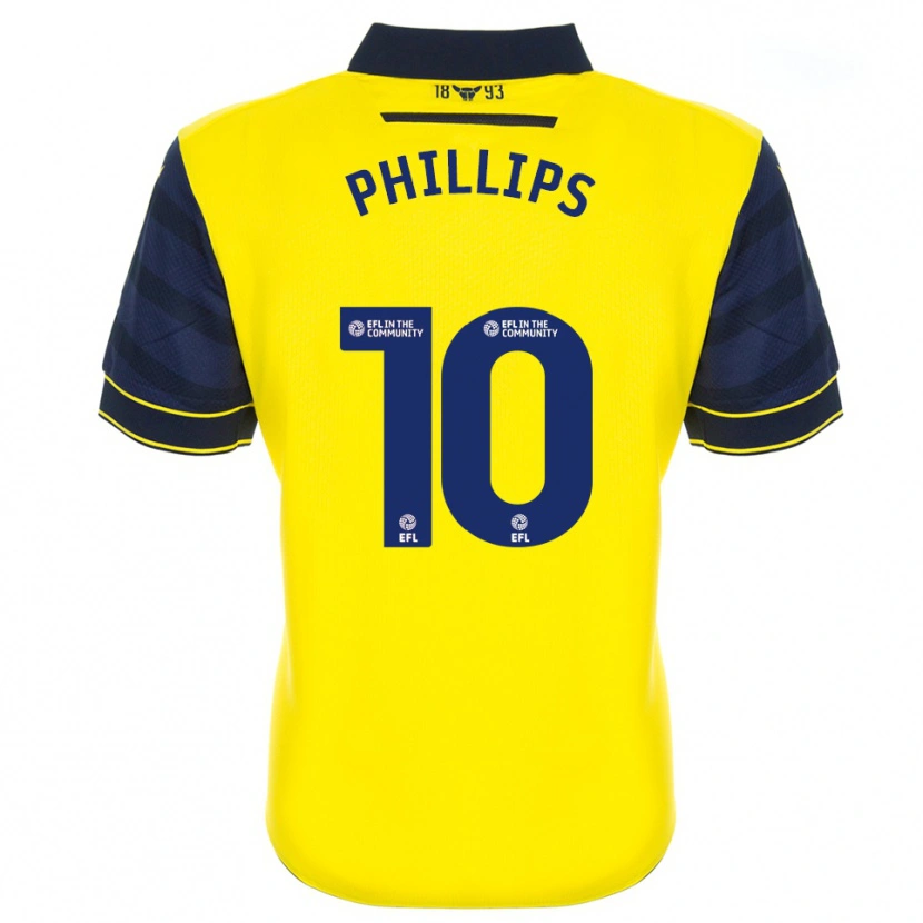 Danxen Dames Matt Phillips #10 Geel Marine Thuisshirt Thuistenue 2025/26 T-Shirt
