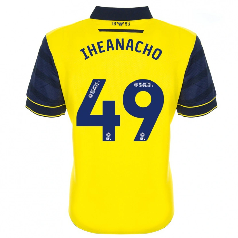 Danxen Dames Josh Iheanacho #49 Geel Marine Thuisshirt Thuistenue 2025/26 T-Shirt