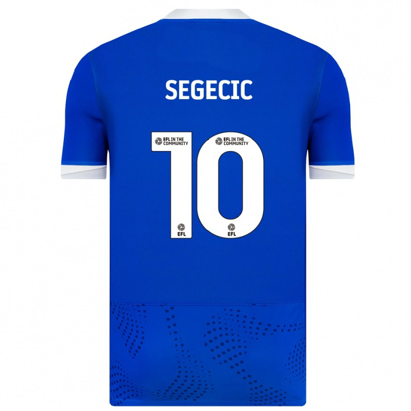 Danxen Dames Adrian Segecic #10 Blauw Wit Thuisshirt Thuistenue 2025/26 T-Shirt