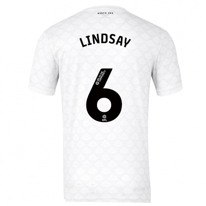 Danxen Dames Liam Lindsay #6 Wit Rood Thuisshirt Thuistenue 2025/26 T-Shirt