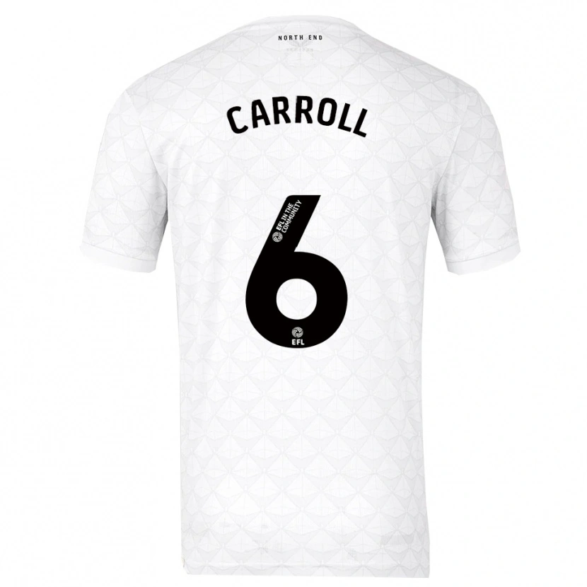 Danxen Dames Jenna Carroll #6 Wit Rood Thuisshirt Thuistenue 2025/26 T-Shirt