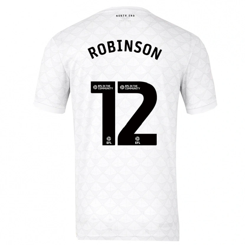 Danxen Dames Ben Robinson #12 Wit Rood Thuisshirt Thuistenue 2025/26 T-Shirt
