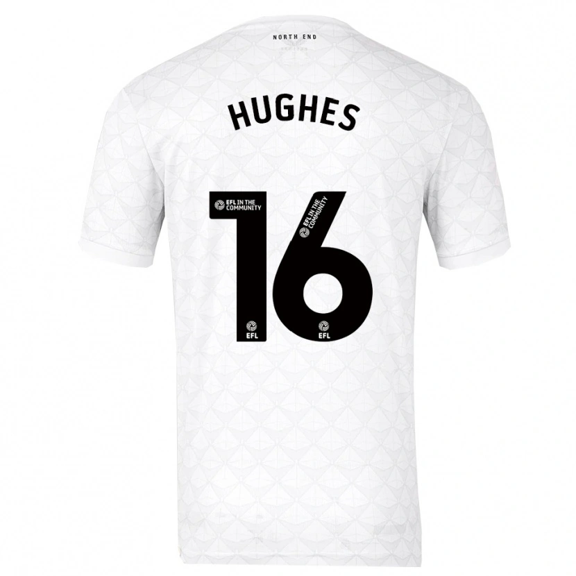 Danxen Dames Andrew Hughes #16 Wit Rood Thuisshirt Thuistenue 2025/26 T-Shirt