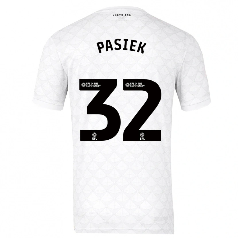 Danxen Dames Kacper Pasiek #32 Wit Rood Thuisshirt Thuistenue 2025/26 T-Shirt