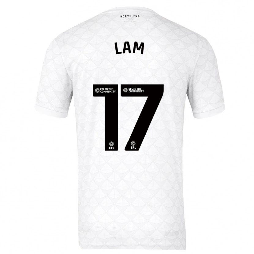 Danxen Dames Isaac Lam #17 Wit Rood Thuisshirt Thuistenue 2025/26 T-Shirt